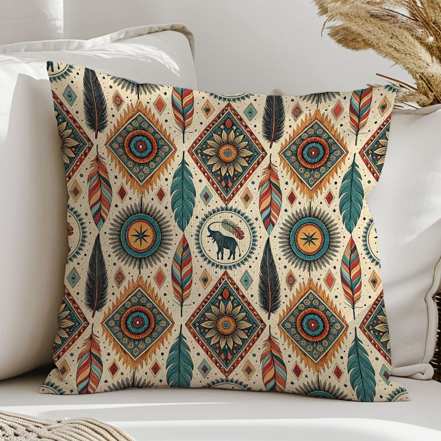 Trendy Tribal Pillow Native Motif for Any Room (Trendy Tribal Pillow Native Motif for Any Room)