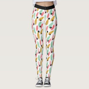 Trendy Tropical Leaves Pattern Leggings