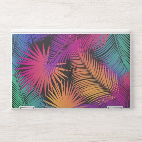 Trendy Tropical Palm Tree Leaves Pattern HP Laptop Skin