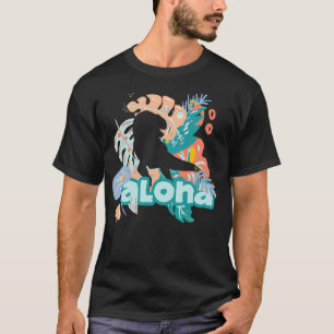 Trendy Tropical theme Cute ALOHA DINOSAUR Hawaiian T-Shirt