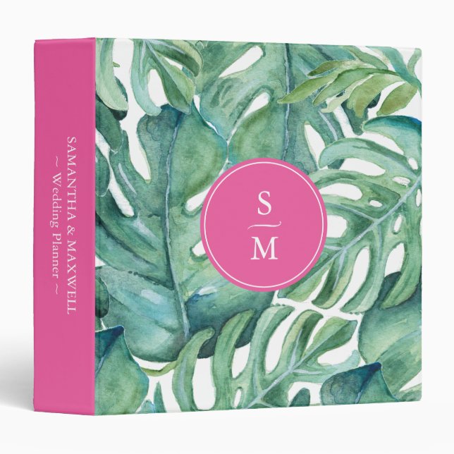 Trendy Tropical Wedding Planning Binder (Front/Spine)