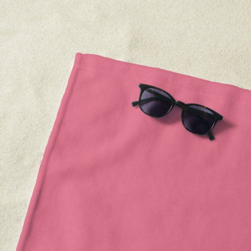 Trendy Tulip Pink Solid Color Beach Towel