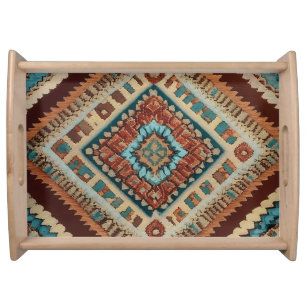 Trendy Turkish Beautiful Old Pattern Collection Serving Tray