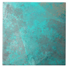Trendy Turquoise and Gray Colors Ceramic Tile