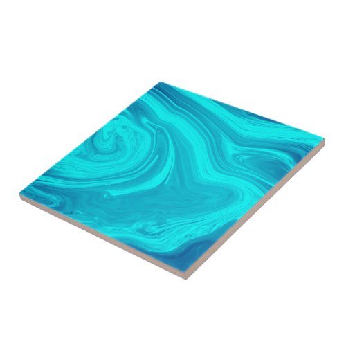 Trendy Turquoise Marble Stone _ Abstract Texture Ceramic Tile