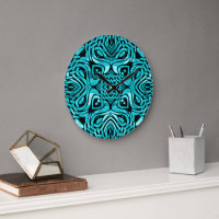 Trendy Turquoise Teal Blue Hip Bohemian Bali Art
