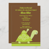 Trendy Turtle Baby Shower Invitation (Front/Back)