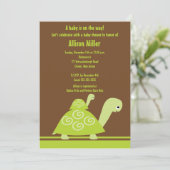 Trendy Turtle Baby Shower Invitation (Standing Front)