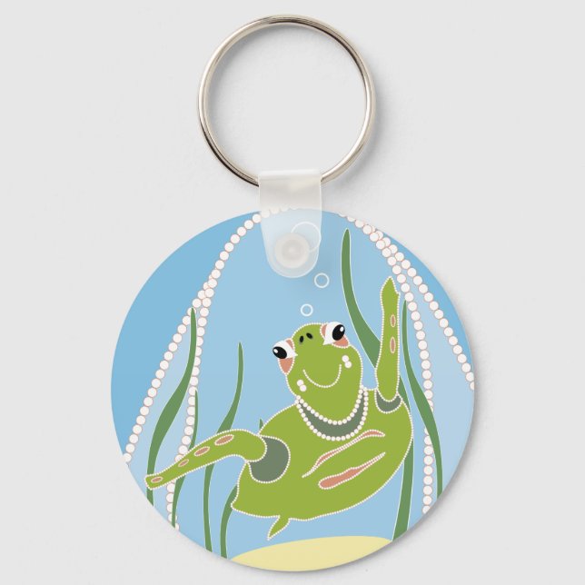 Trendy Turtle Keychain (Front)