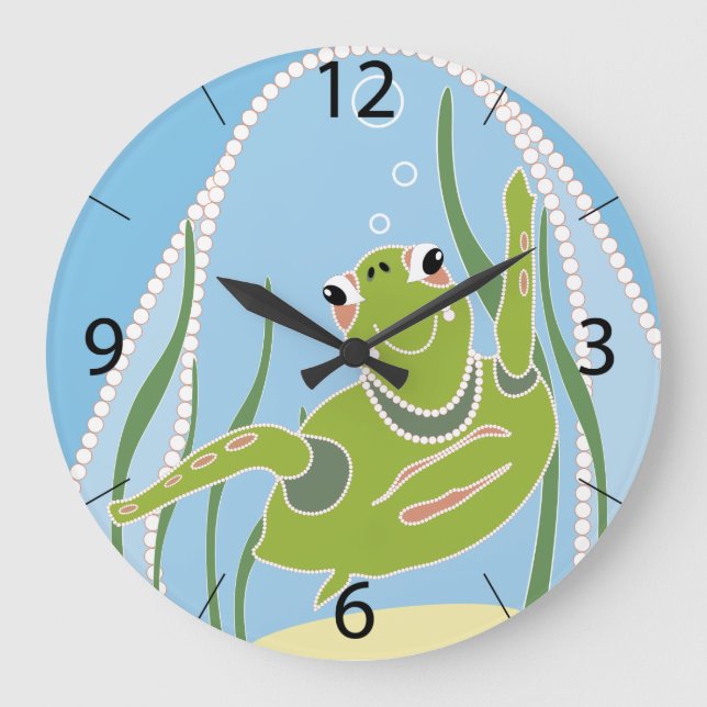 Trendy Turtle Large Clock (Front)