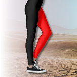 Trendy Two Colors | Black and Red Leggings<br><div class="desc">Trendy Two Colors | Black and Red Leggings</div>