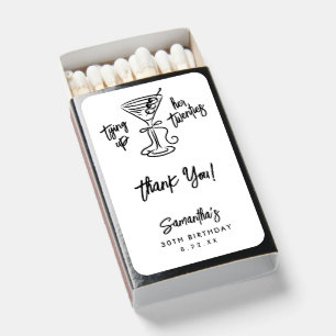 Trendy Tying Up Her Twenties 30th Birthday Matchboxes