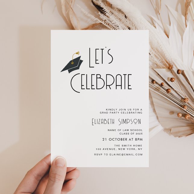 trendy typobgraphy graduation party invitation (Creator Uploaded)