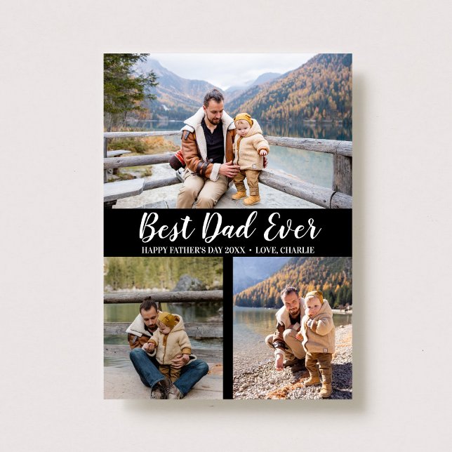 Trendy Typography 3 Photo Collage Father's Day (Creator Uploaded)