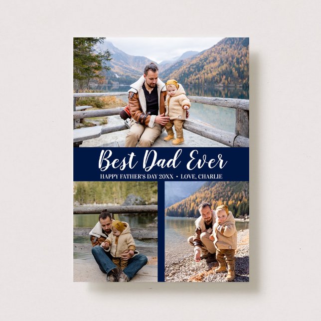 Trendy Typography 3 Photo Collage Father's Day (Creator Uploaded)