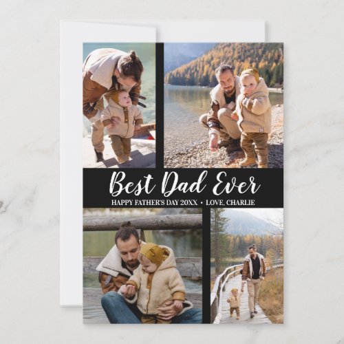 Trendy Typography 4 Photo Collage Fathers Day