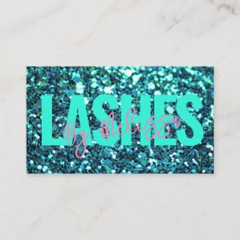 Trendy Typography Beauty Makeup Artist Lashes  Business Card by businesscardsdepot at Zazzle