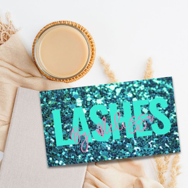 Trendy Typography Beauty Makeup Artist Lashes  Business Card (Trendy Typography Beauty Makeup Artist Lashes Business Card)
