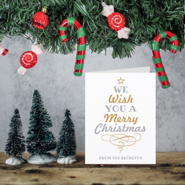 Trendy Typography Christmas Tree Holiday Photo (Creator Uploaded)