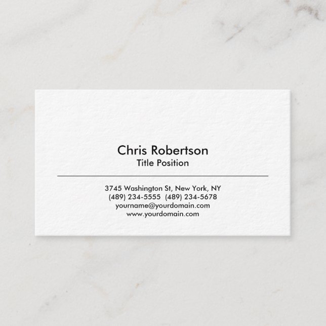 Trendy Ultra-Thick Charming Business Card (Front)