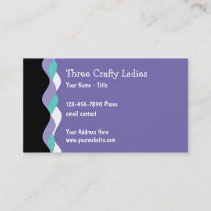 Trendy Unique Craft Store Business Card