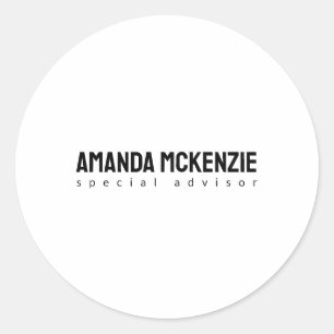 Trendy Unique Creative Minimalist Design Classic Round Sticker