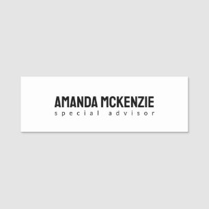 Trendy Unique Creative Minimalist Design Name Tag