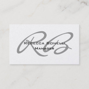 Trendy Unique Creative Monogram Business Card