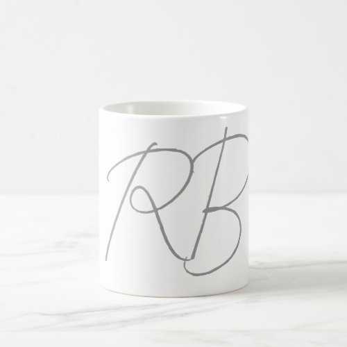 Trendy Unique Creative Monogram Initial Letters Coffee Mug