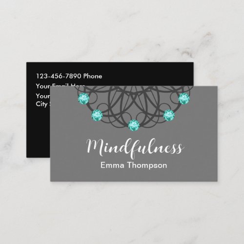 Trendy Unique Mindfulness Business Cards