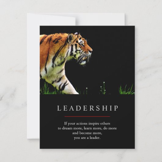 Trendy Unique Motivational Leadership Tiger (Front)