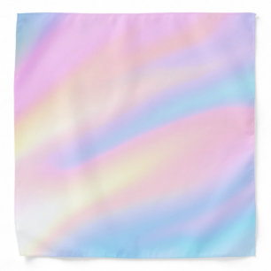 Trendy Unique pastel Pink Blue abstract waves Bandana