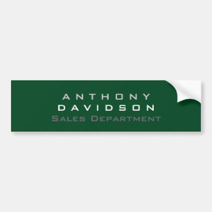 Trendy Up Forest Green Minimalist Business Bumper Sticker