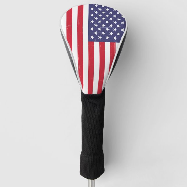 Trendy USA Flag Golf Head Cover (Front)
