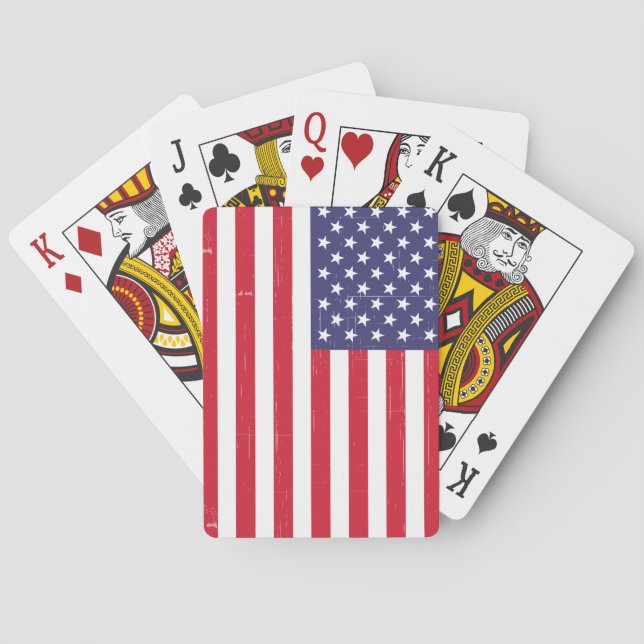 Trendy USA Flag Poker Cards (Back)