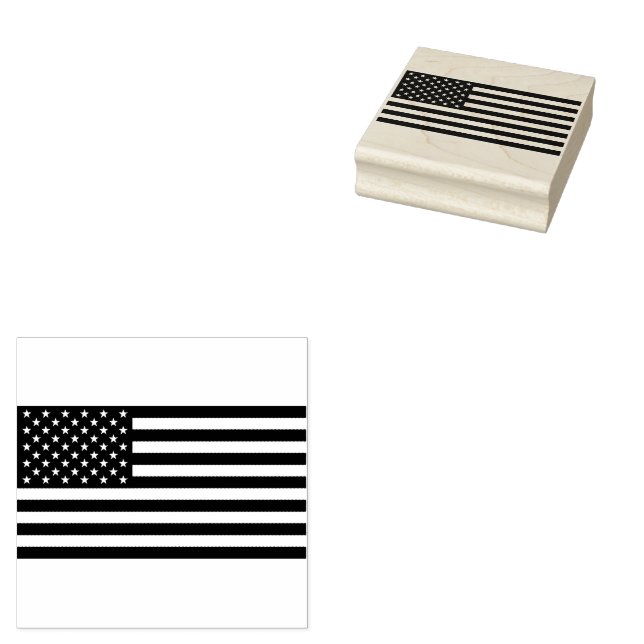 Trendy USA Flag  Rubber Stamp (Stamped)