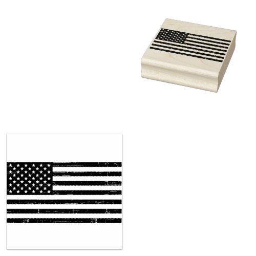 Trendy USA Flag  Rubber Stamp