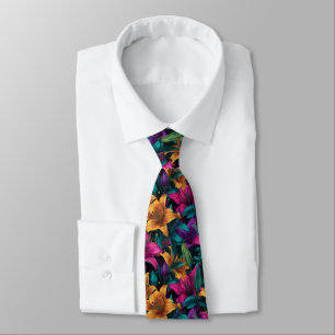 Trendy Valentine Gifts For Boyfriend Lilies Neck Tie