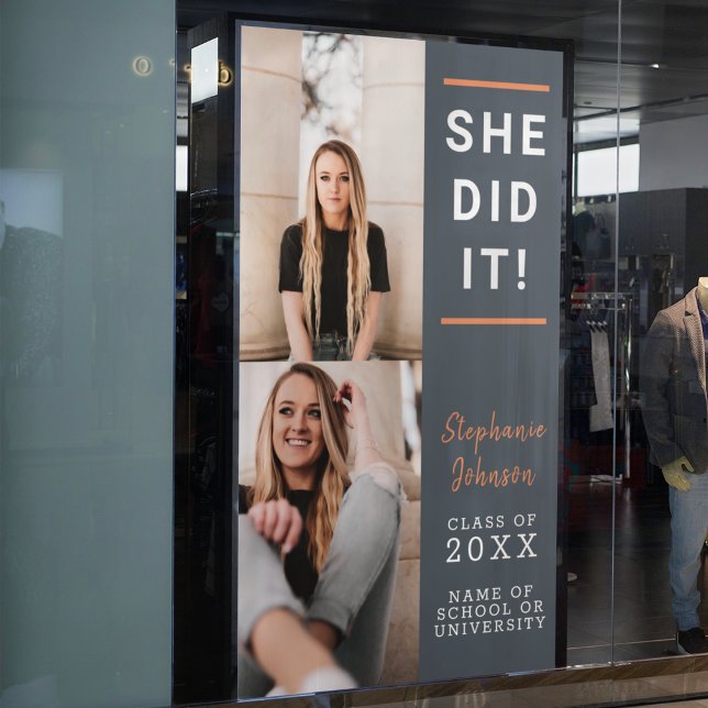 Trendy Vertical Photo Collage Graduation Banner (Creator Uploaded)