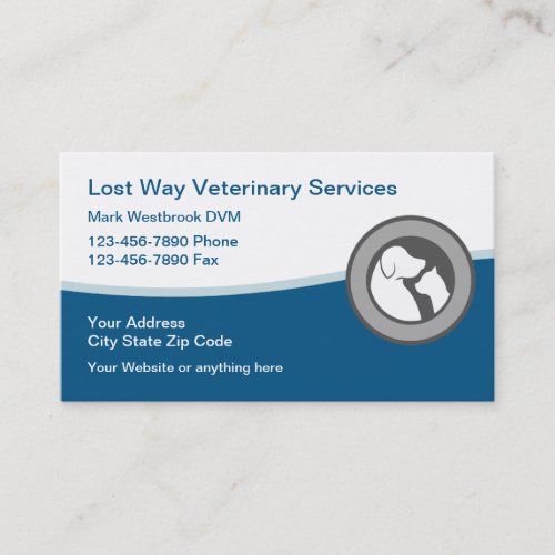 Trendy Veterinarian Veterinary Service Business Card