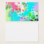 Trendy Vibrant Teal Pink Watercolor Splatters (Front & Back)