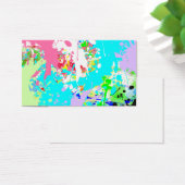 Trendy Vibrant Teal Pink Watercolor Splatters (Desk)