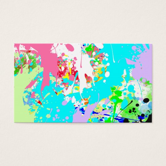 Trendy Vibrant Teal Pink Watercolor Splatters (Front)