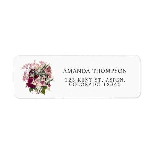 Trendy Vintage Alice In Wonderland Baby Shower Label