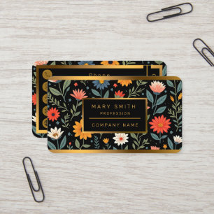 Trendy Vintage Beautiful Floral Collection Business Card