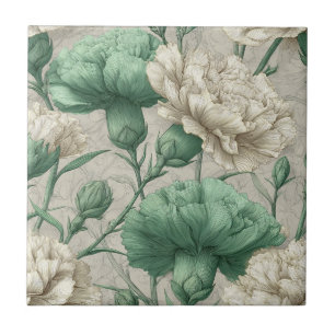 Trendy Vintage Carnation  Tiles  For Cooking Space