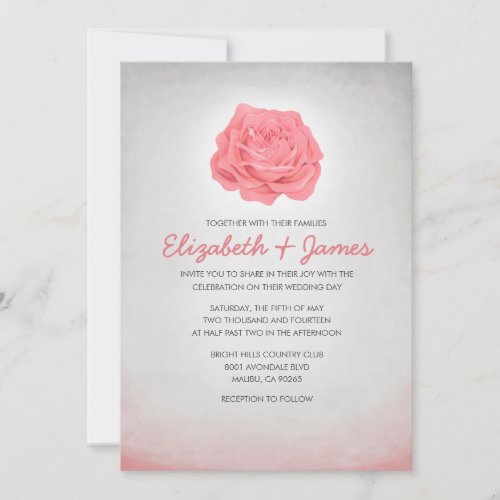 Trendy Vintage Floral Wedding Invitations