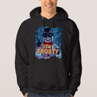 Trendy Vintage Frosty and Bright Christmas Hoodie
