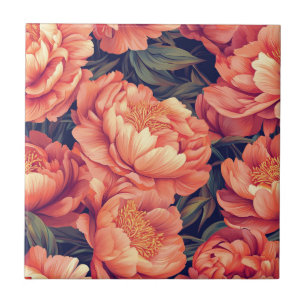 Trendy Vintage Peonies Tiles  For Home Flooring