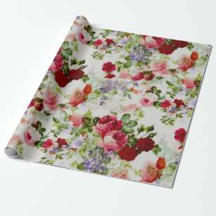 floral wrapping paper zazzle pink flower wrapping paper